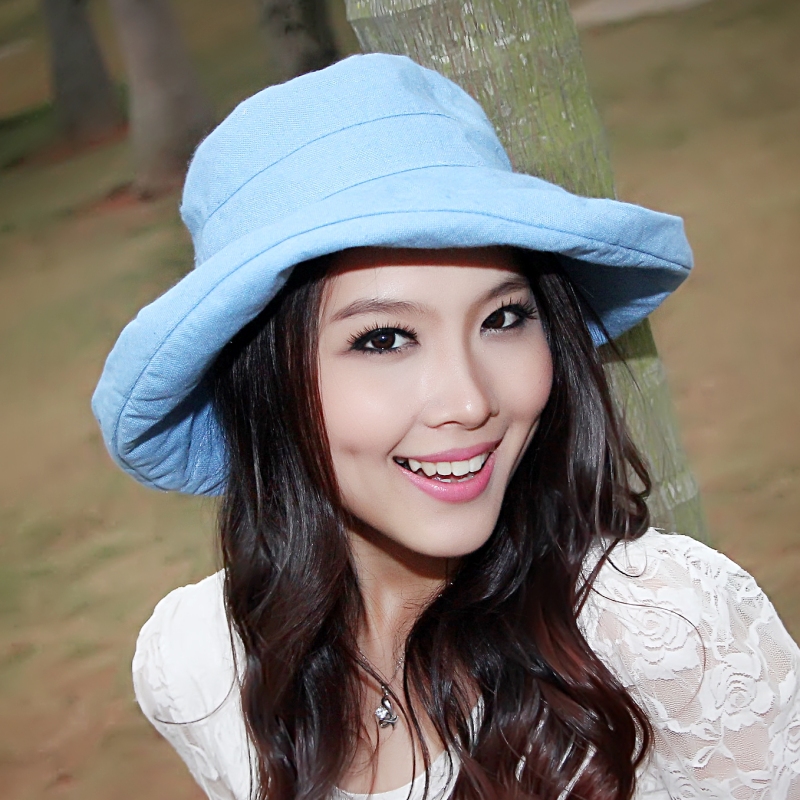 Hat fashion cap anti-uv sunbonnet folding sunscreen cloth cap female