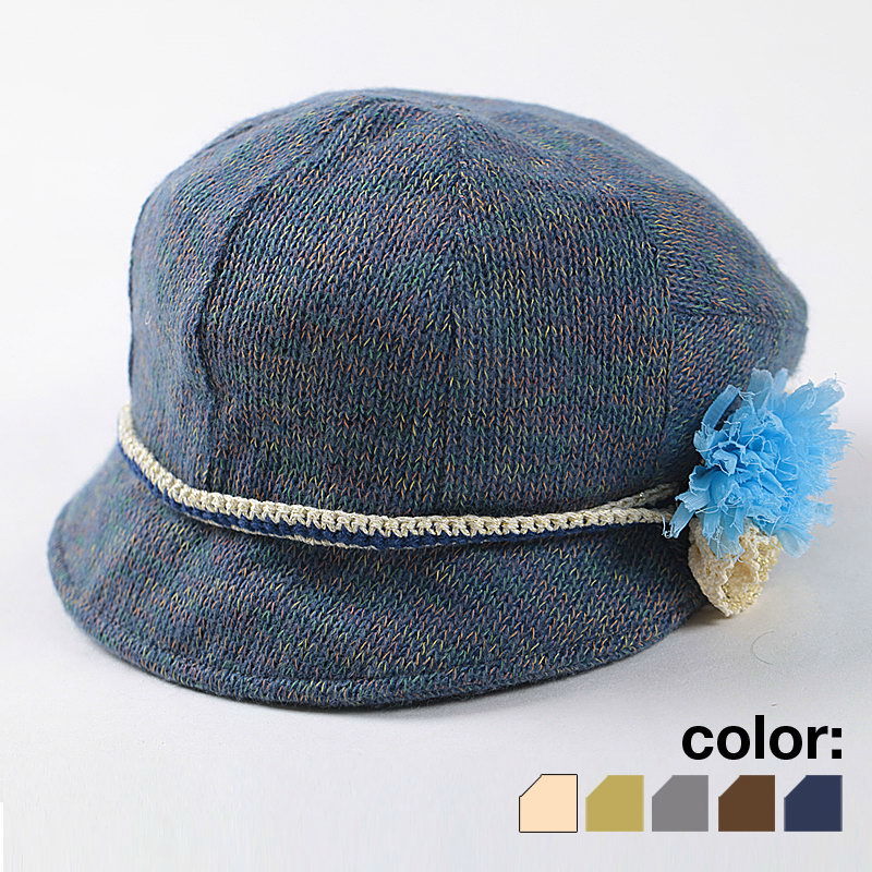 Hat female autumn and winter fashion flower newsboy cap gm205
