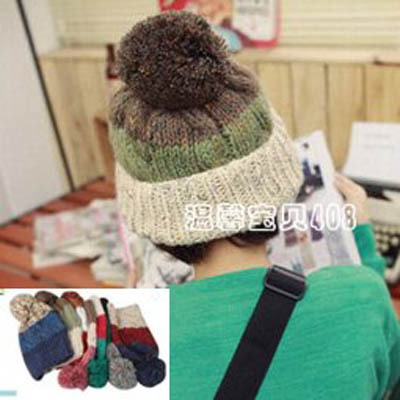 Hat female knitted hat 2013 knitted hat warm hat ear winter