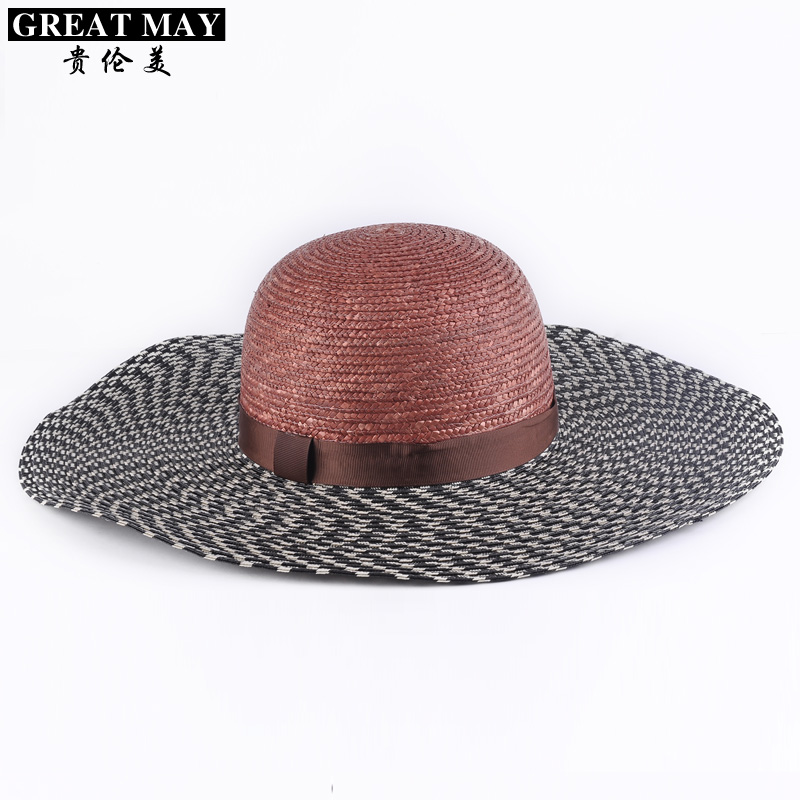Hat female summer dome straw big along the cap sunscreen sunbonnet