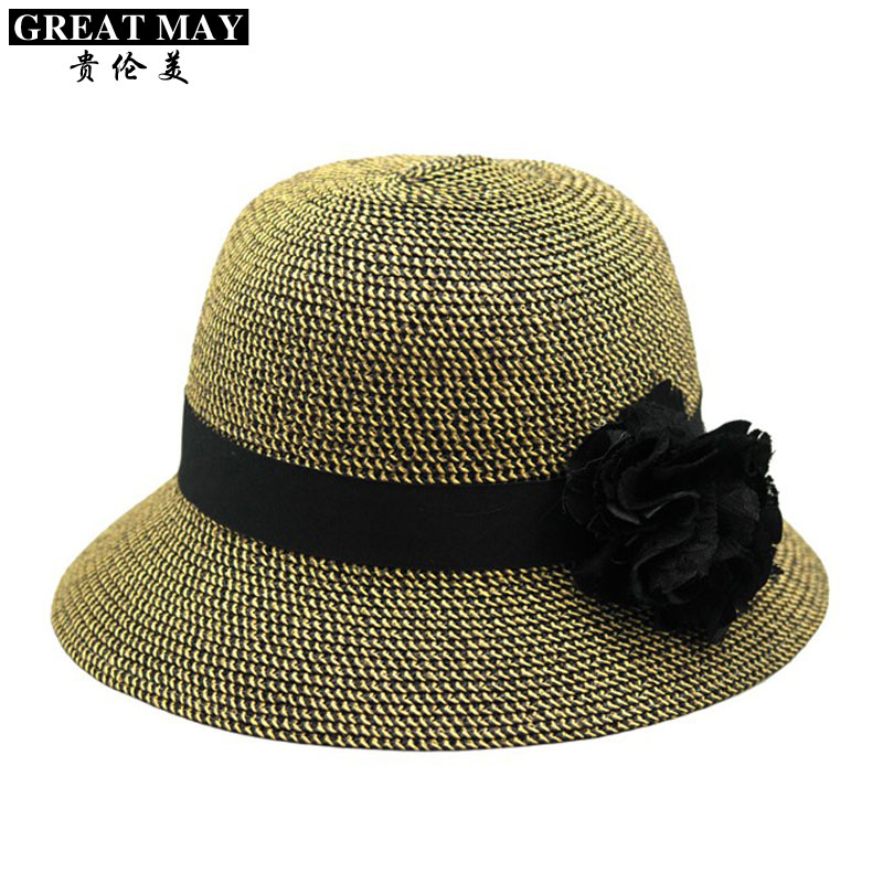 Hat female summer fashion knitted strawhat bucket beach hat sunbonnet