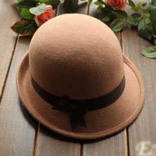 Hat female summer fashion nobility women's sun-shading hat elegant pure woolen dome fedoras
