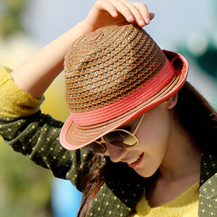 Hat female summer jazz hat strawhat fedoras outdoor sun hat casual hat