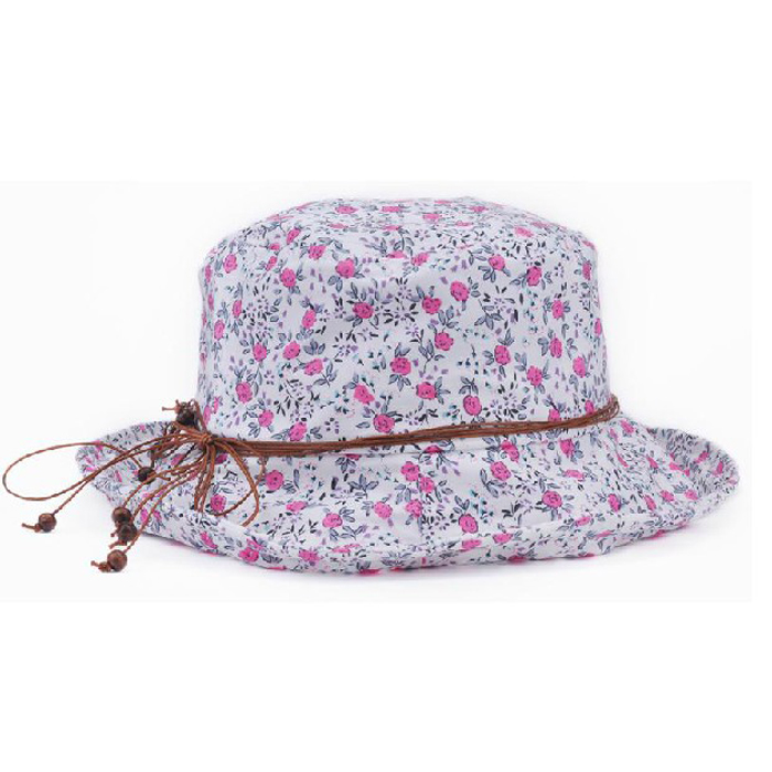Hat female summer print cotton cloth flat folding cloth cap anti-uv