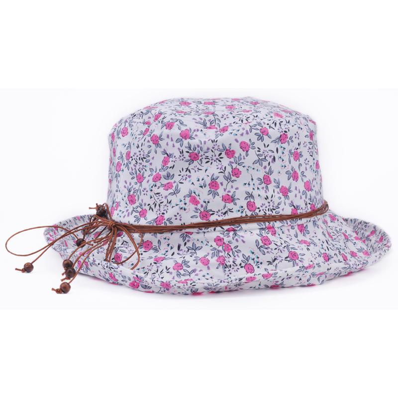 Hat female summer print cotton cloth flat folding cloth cap anti-uv