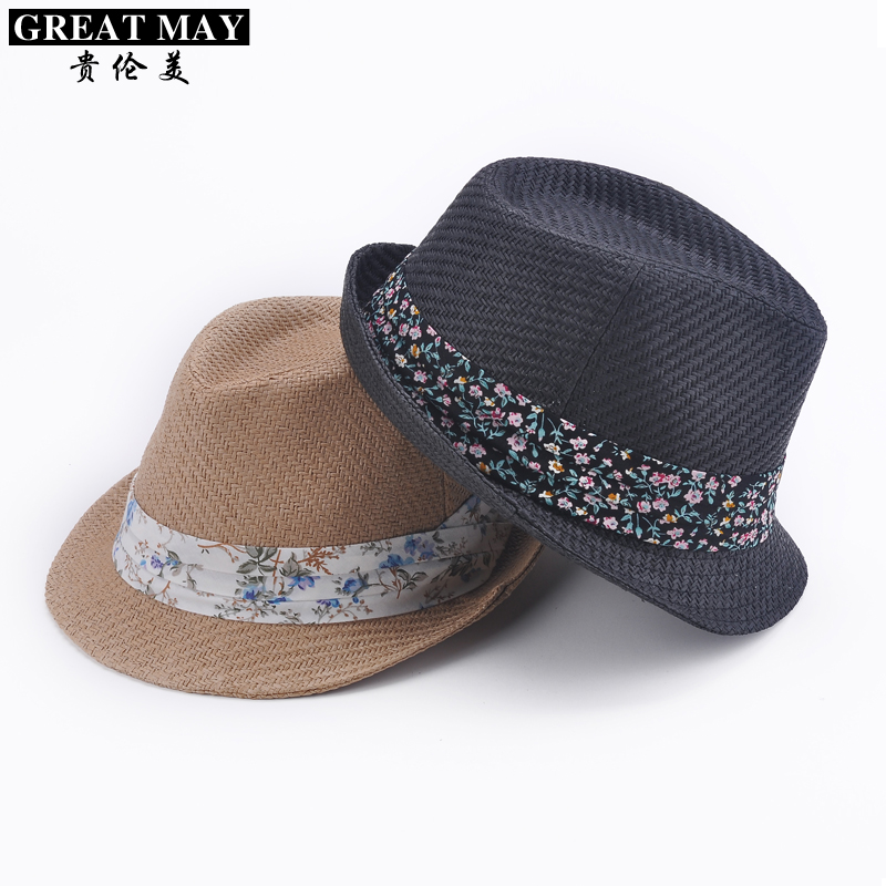 Hat female summer small strawhat jazz hat fedoras fashion straw braid hat