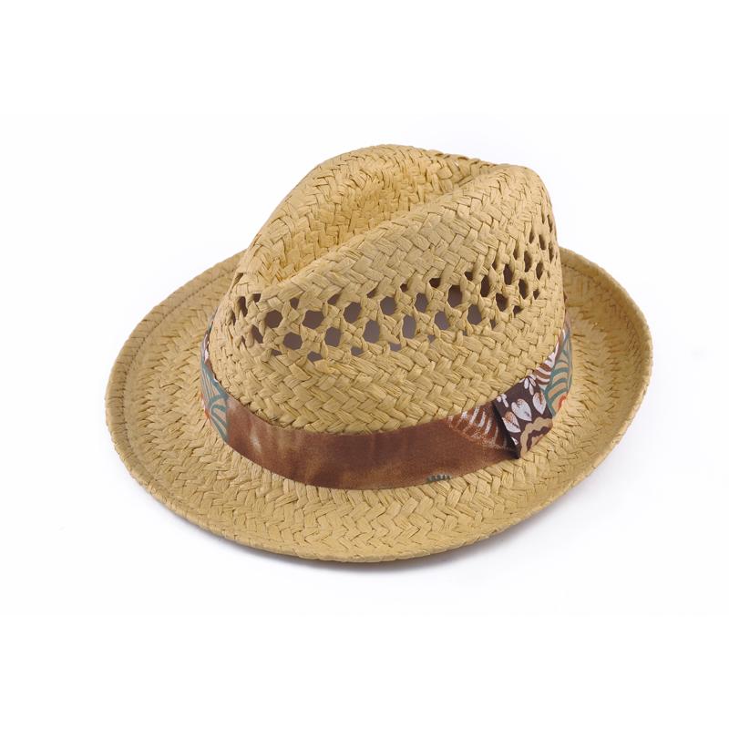 Hat female summer straw braid jazz hat decoration belt fedoras campaigners strawhat