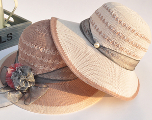 Hat female summer sunbonnet anti-uv female spring and autumn sun hat beach cap big along the cap