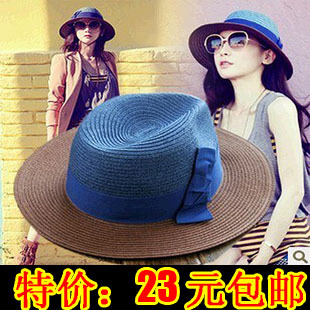 Hat female summer sunscreen sun hat fedoras sunbonnet women's beach cap strawhat