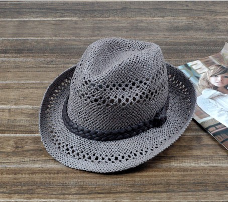Hat female summer sunscreen sun-shading fedoras outdoor male women's beach cap strawhat straw braid hat