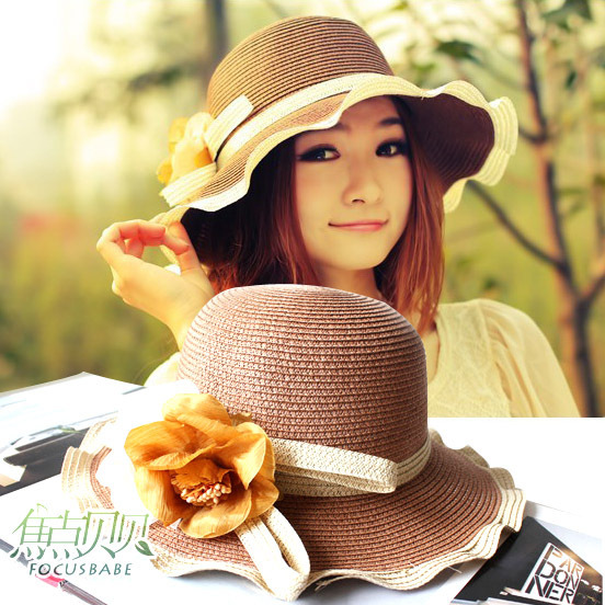 Hat female summer sunscreen sunbonnet fashion sun hat summer strawhat beach cap
