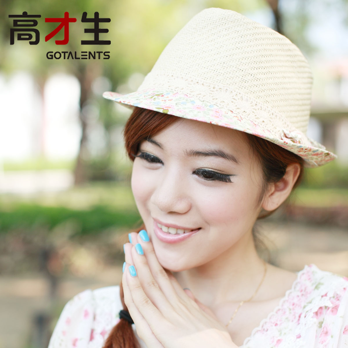 Hat female sun-shading strawhat female summer bow sun-shading fedoras spring and summer hat