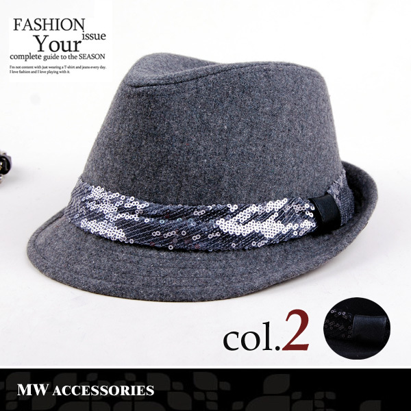 Hat jazz series of the handsome in fashion sequin fedoras hat off to