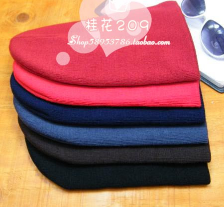 Hat male autumn and winter warm hat street cap solid color cap female all-match fashion hat , Free Shipping