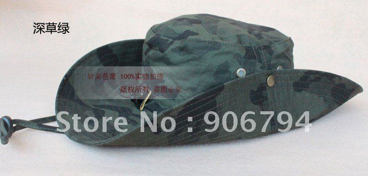 Hat male female outdoor cap flanging shading camouflage big edge * camouflage fishman caps