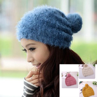 Hat millinery toe cap covering cap turban casual knitted hat pocket hat plush line free shipping