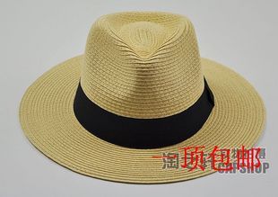 Hat summer sun-shading male strawhat sunbonnet beach cap hat big along the cap sunscreen female male