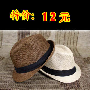 Hat women's cowboy hat large-brimmed hat fedoras female summer beach male lovers strawhat