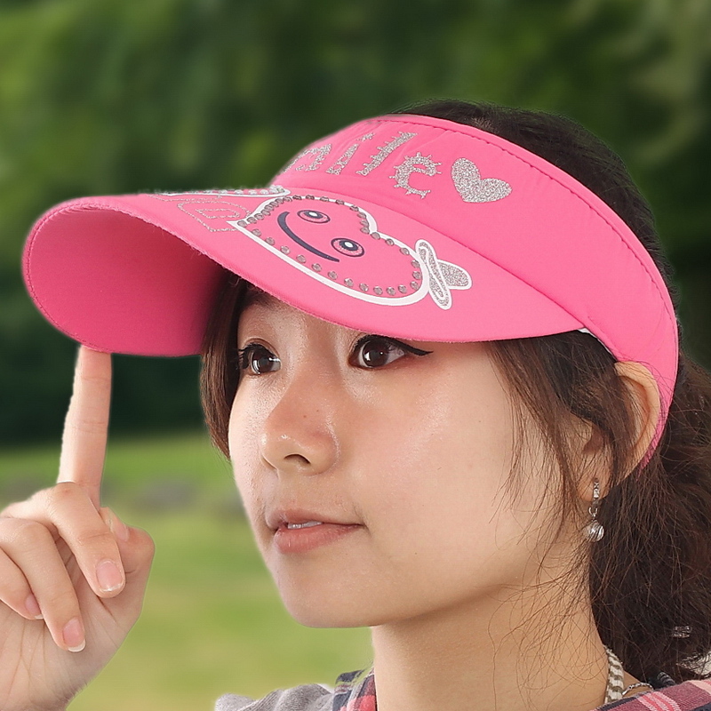 Hat women's summer large brim visor fashion smiley sun-shading sun hat sun hat
