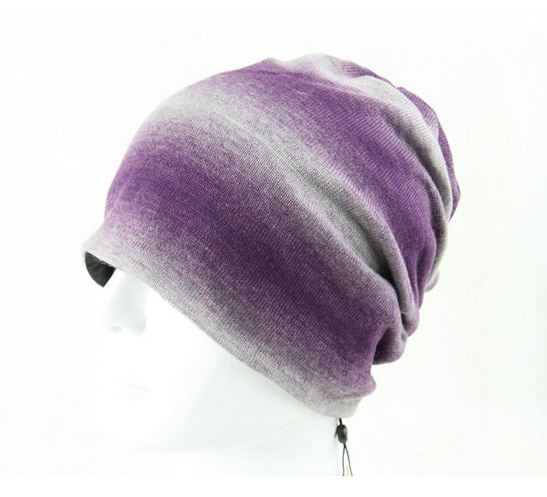 Hat Women spring and summer toe cap covering cap turban gradient color striped lovers design