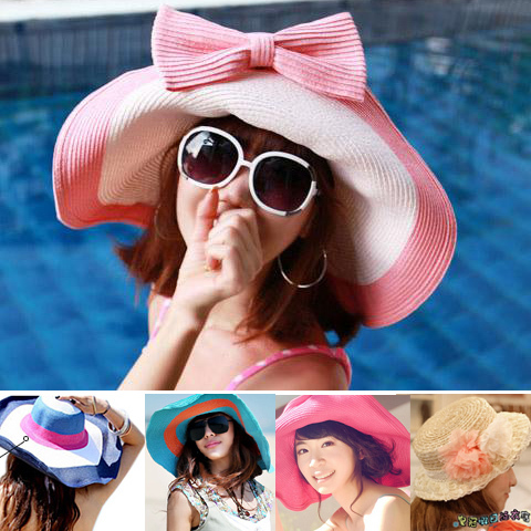 hat women! Summer necessary accessory, Large brim straw sunbonnet