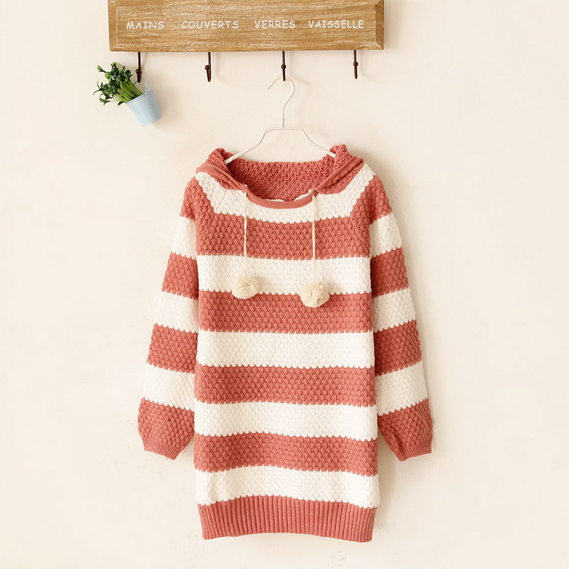 Hat wool stripe pullover sweater 2012 autumn and winter women sweater outerwear shirt