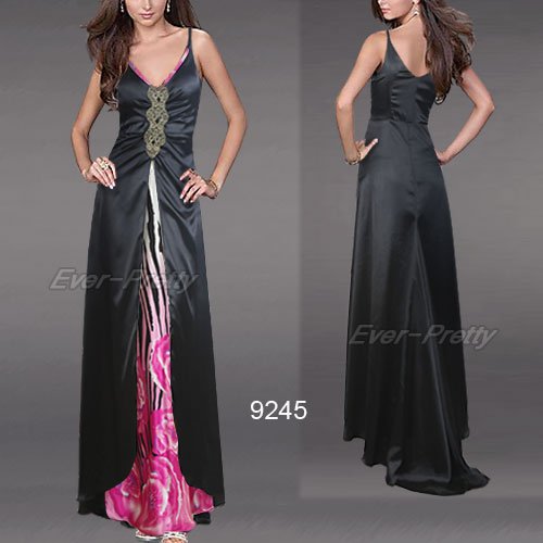 HE09245HP Free Shipping Nwt Low Cut Laces Hotpink Fashion Evening Dress
