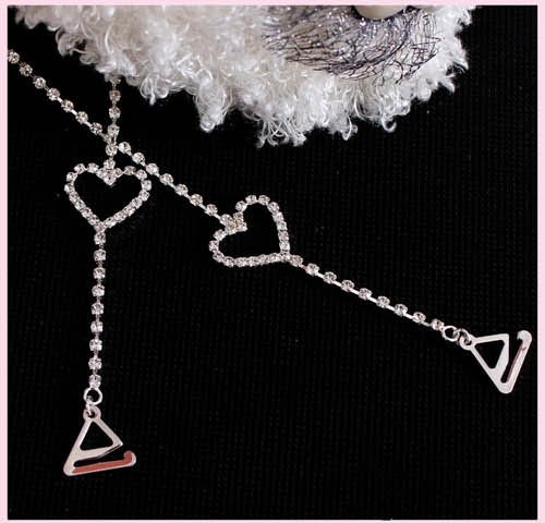 heart crystal bra strap rhinestone bra shoulder strap mixed order free shipping wholesale/retailer