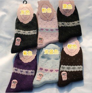 heart wool socks