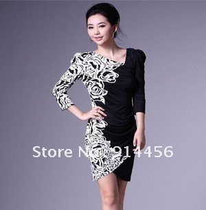 Heavy Industries to build irregular collar dress spring and summer skirts manufacturers supply Hot Spot 1352