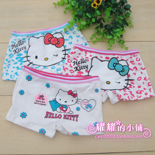 Hello kitty child cartoon panties child boxer panties female child baby panties 100% cotton female