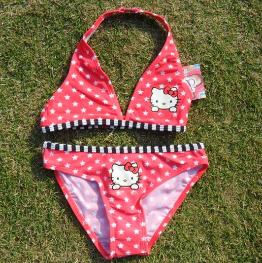 Hello Kitty for 3-10years,2 styles for you choose children/girl/kids' swimsuit/swimwear/beach wear/bikini/swimming wear