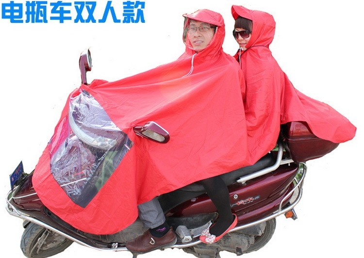 Helmet mask plus size poncho double motorcycle electric bicycle raincoat poncho