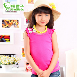 Hi girl all-match fashion female child vest sleeveless T-shirt 2
