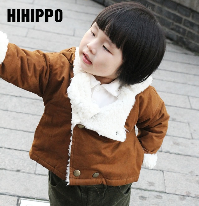 Hi hippopotami winter clothing single berber fleece wadded jacket outerwear trench dovetail