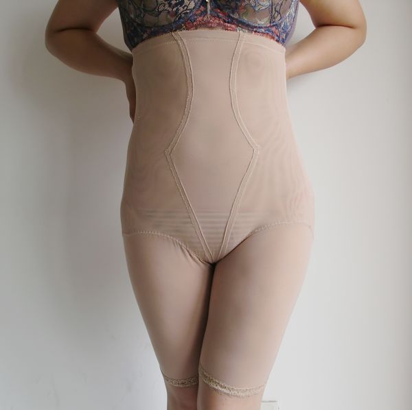 High-elastic ultra high waist seamless basic abdomen drawing butt-lifting plus size body shaping pants slimming corset beauty