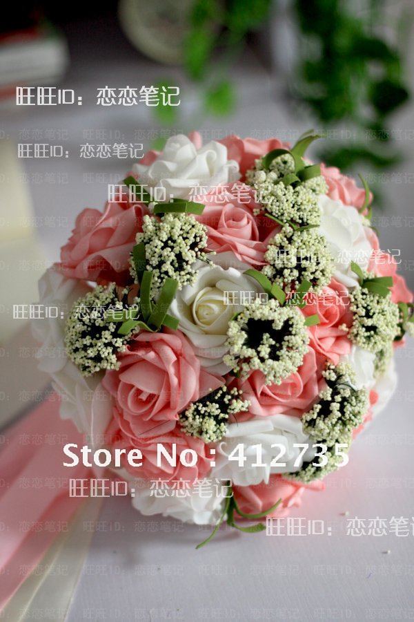 High-grade simulation bridesmaid bouquet,Photography Props/Simulation Flower,Decorative flowers with  ribbons