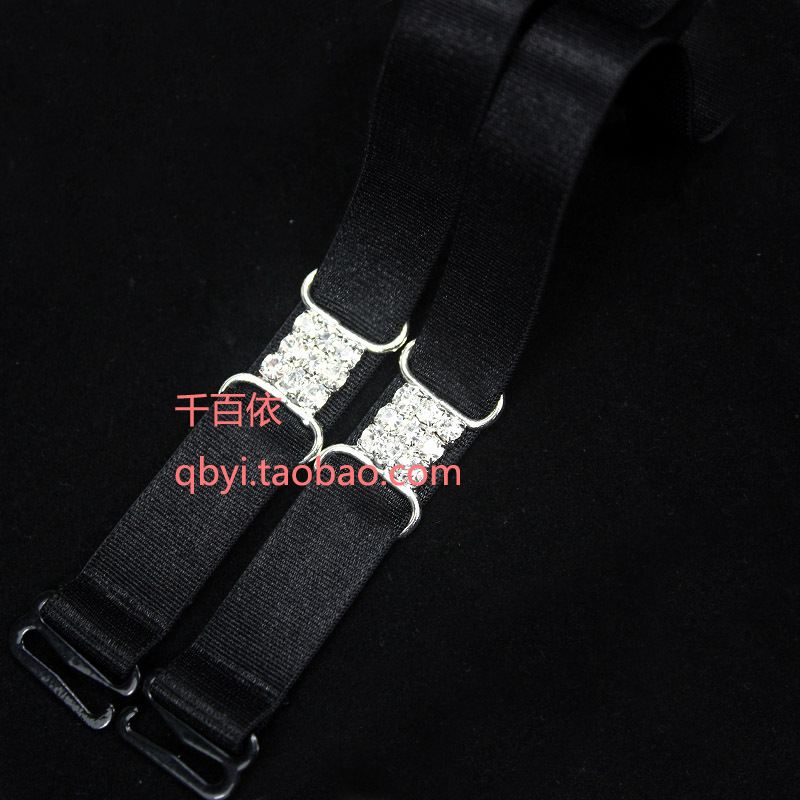 High quality 1.5 double-shoulder shoulder strap adjustable bra hook bling rhinestone metal