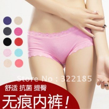 High Quality 100pcs Women's Solid Underwear Boxers Briefs Woman's Modal Boxer Shorts Mix Order Free Shipping