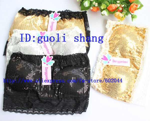 High quality 12pcs women's Sequins wrapped chest , ladies' bras sexy Lace Chest wrap for ladies, Free Shipping A05