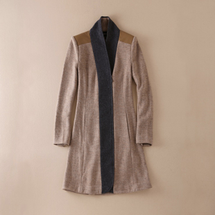 High quality 13bcw01179 design patchwork sheepskin overcoat