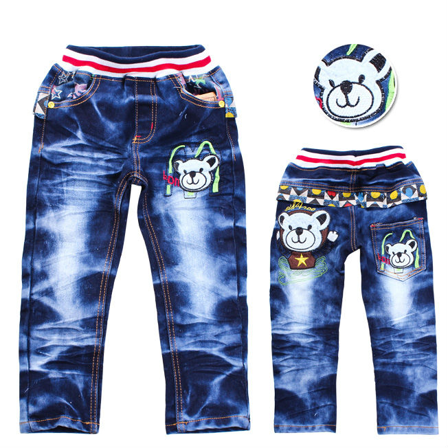 High Quality 2013 Boys' Jeans Children Jean baby pants Boy's clothes Cowboy pants girl's trousers baby cotton embroidery jeans