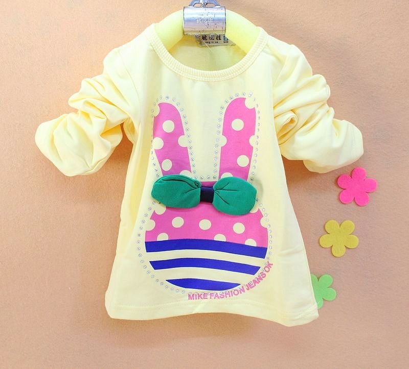 High Quality,80-110Size Baby Peppa Pig Long Sleeved T Shirt,Girls Tops Cute Shirt,Children Clothes With 4Pcs/LOT