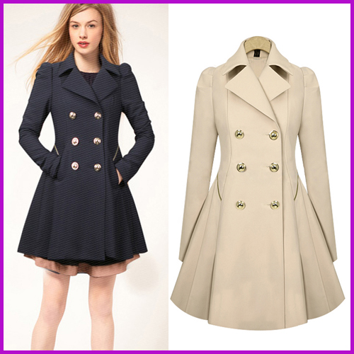 High quality autumn women's slim fashion formal trench