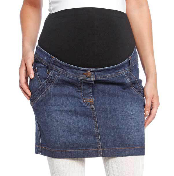 High quality beautiful maternity denim short skirt plus size maternity denim short skirt 3