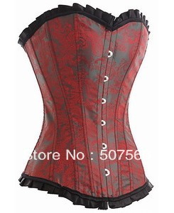 High Quality Best Selling Free Shipping Red Sexy Corset /Bustier/Sexy Lingerie +G String./Size S-XL