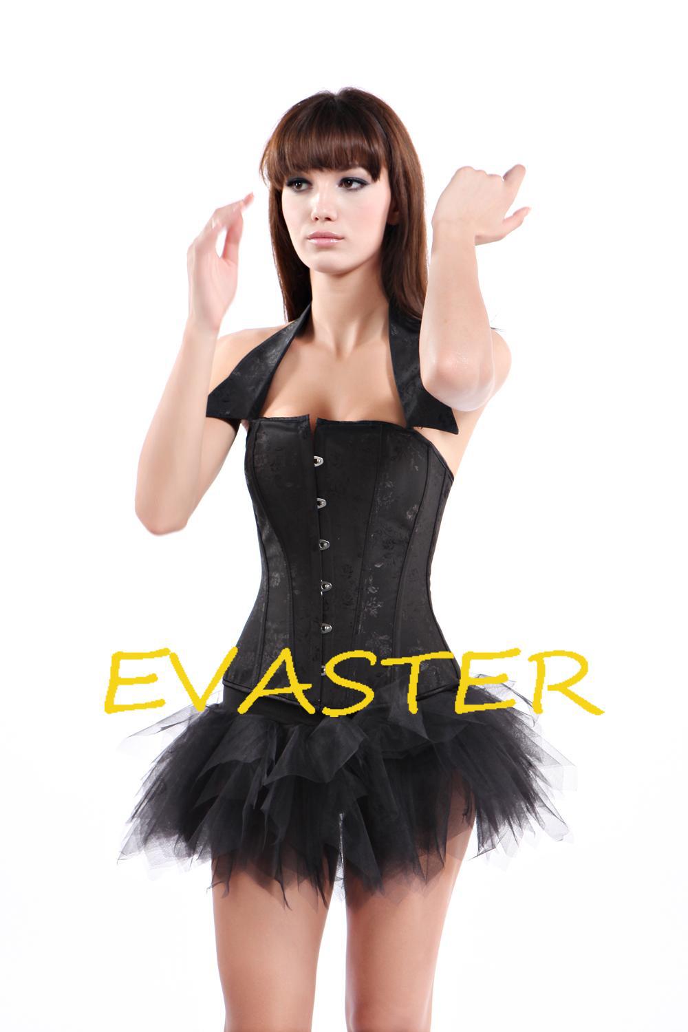 High quality Brand new Halter sexy  women black corset