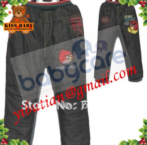 High Quality Carton Style Elastic Waist Jeans Pant For Kids Up 2Y Light Washing