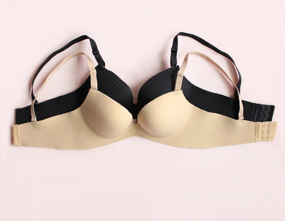 High quality check adjustable push up seamless one piece bra underwear