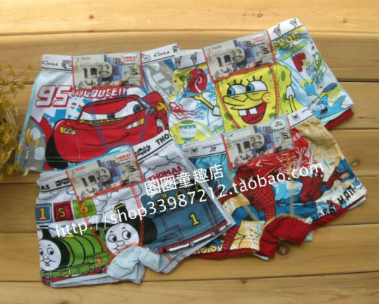 High quality child boxer panties male child cartoon panties thomas